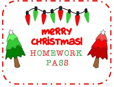 Free Homework Pass Christmas