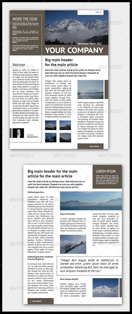 Free Mac Newsletter Templates Download
