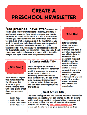 Free Microsoft Word Newsletter Templates Download