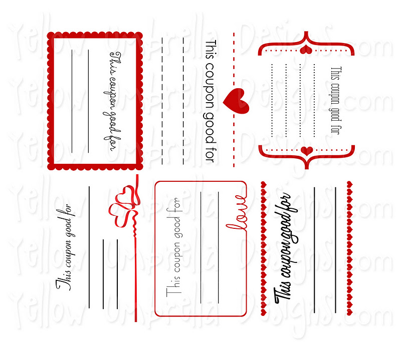 Free Printable Love Coupons Templates
