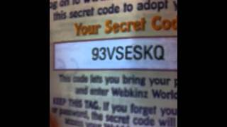 Free Webkinz Codes Unused 2013