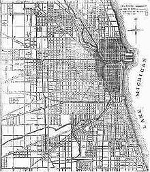 Great Chicago Fire 1871 Map