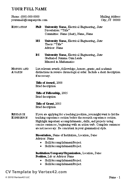 Guidelines Template Example
