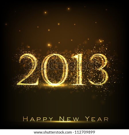 Happy New Year Greeting Cards 2013 Vector