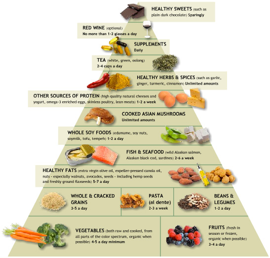 Healthy Living Pyramid Template