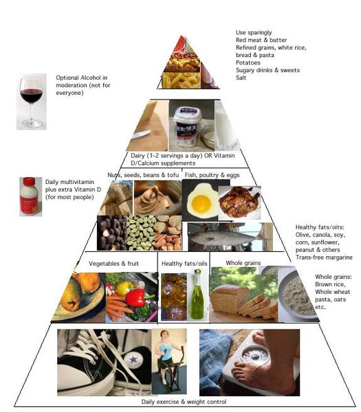 Healthy Living Pyramid Template
