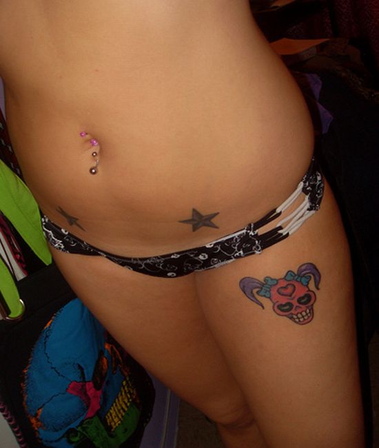 Heart Tattoos For Women On Hip