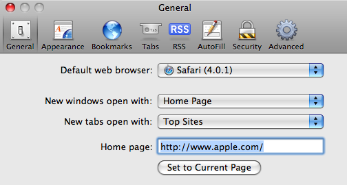 Homepage Icon In Safari