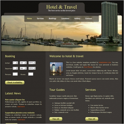 Hotel Website Templates Free