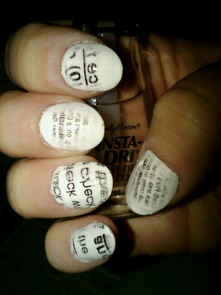 How To Do Newspaper Nails With Printer Paper