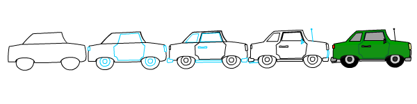 How To Draw A Car Step By Step