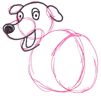 How To Draw A Cartoon Dog Face Step By Step