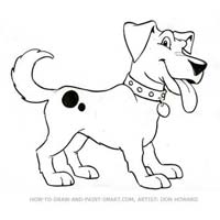 How To Draw A Cartoon Dog Head