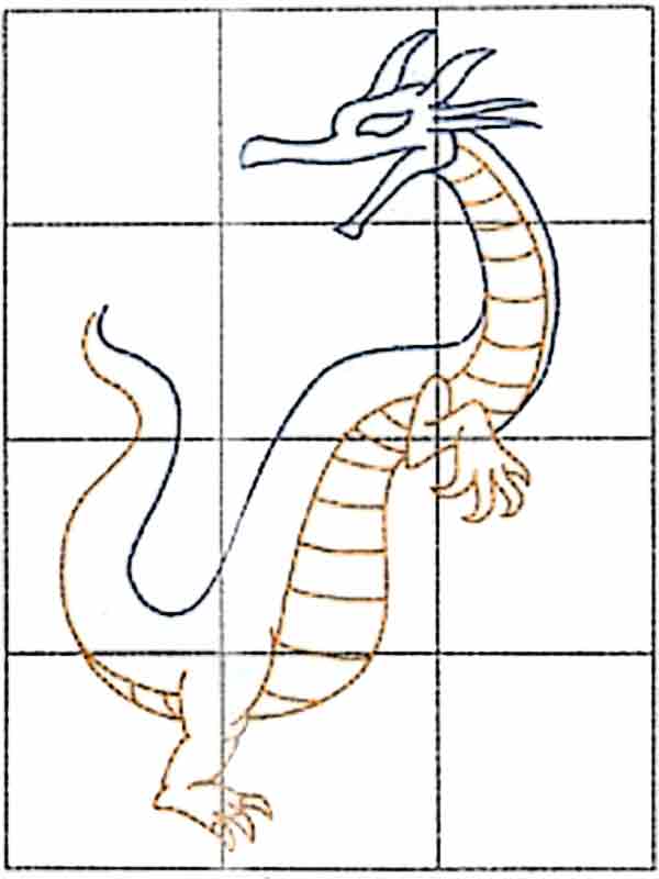 How To Draw A Cartoon Dragon Head