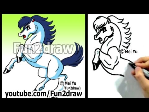 How To Draw A Cartoon Horse Easy