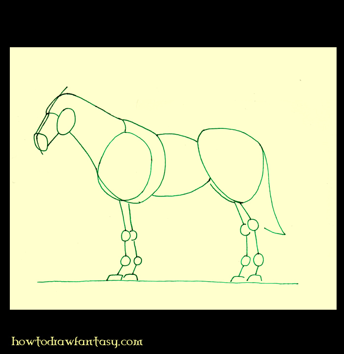 How To Draw A Cartoon Horse Easy
