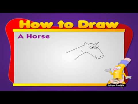 How To Draw A Cartoon Horse For Kids