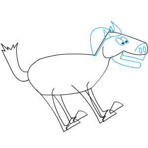 How To Draw A Cartoon Horse Step By Step