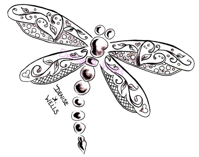 How To Draw A Dragonfly Tattoo
