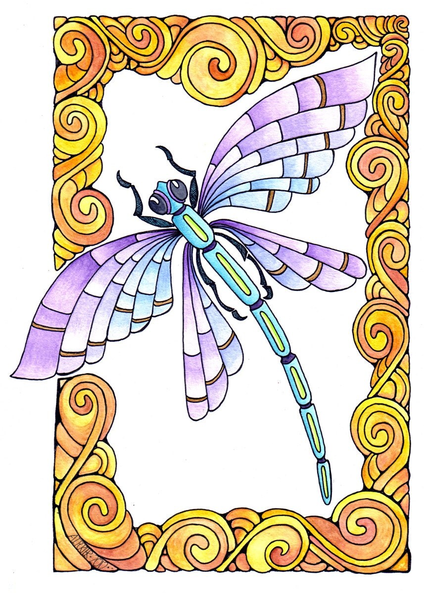 How To Draw A Dragonfly Wings