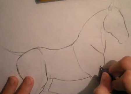 How To Draw A Horse Head Easy