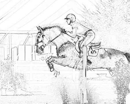 How To Draw A Horse Jumping With A Rider