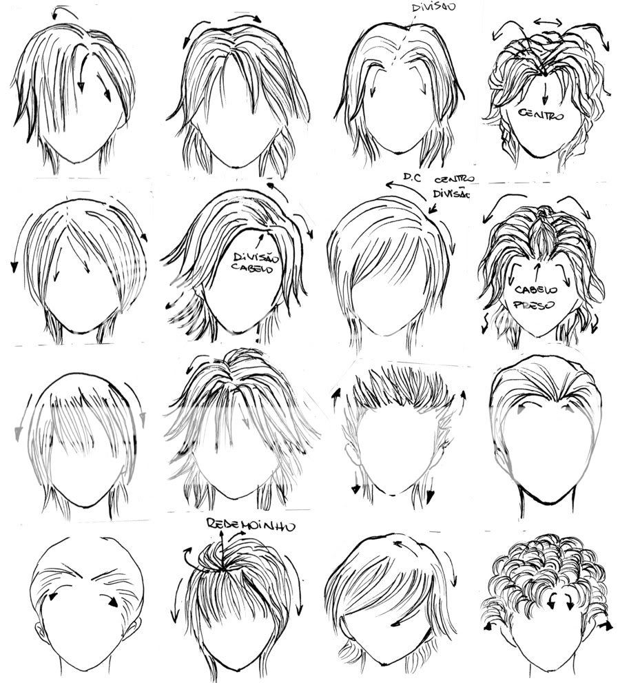 How To Draw Anime Hair For Boys