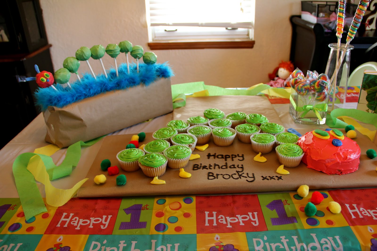 Hungry Caterpillar Cake Pops