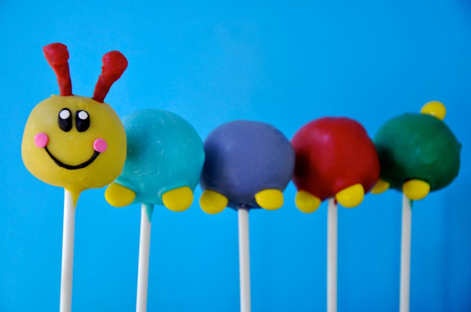 Hungry Caterpillar Cake Pops