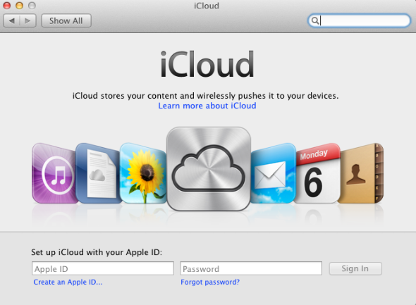 Icloud System Preferences