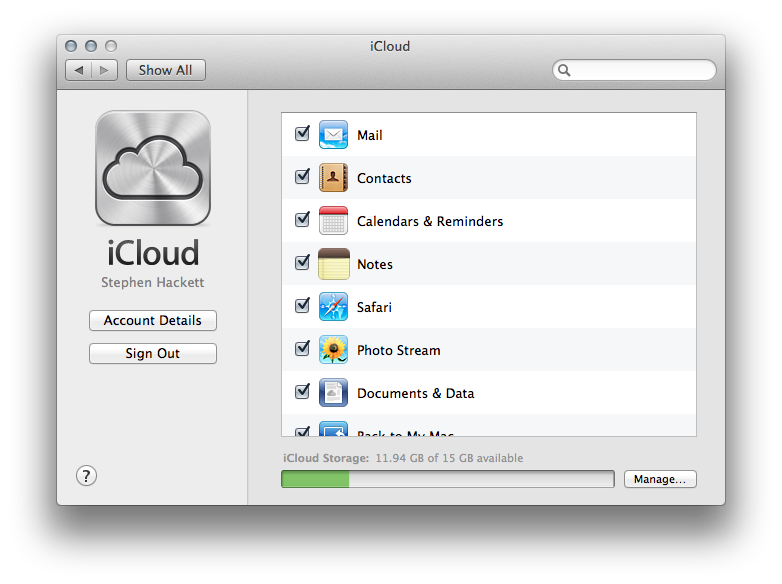 Icloud System Preferences Password