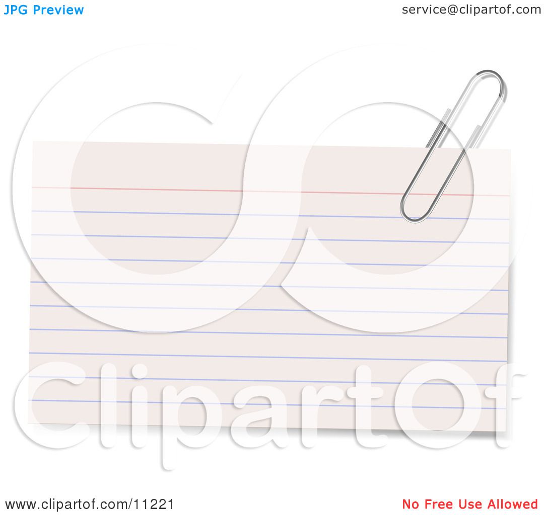 Index Card Clipart