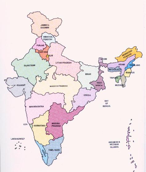 India Map Images Blank