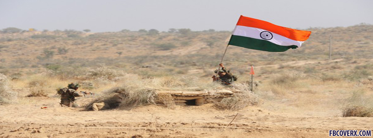 Indian Army Soldier With Flag