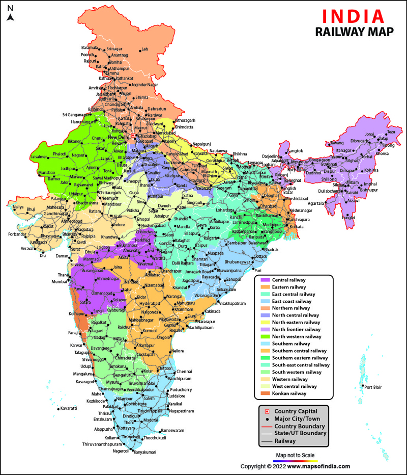Indian Railways Route Map Delhi