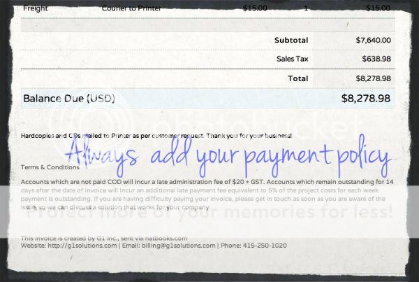 Invoice Terms And Conditions Sample