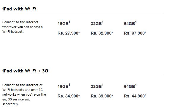 Ipad 16gb Wifi 3g Price In India