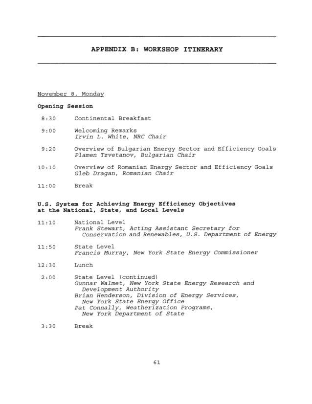 Itinerary Format