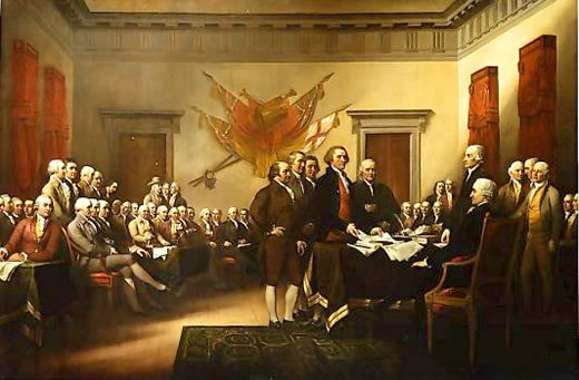 John Adams Signing The Declaration Of Independence