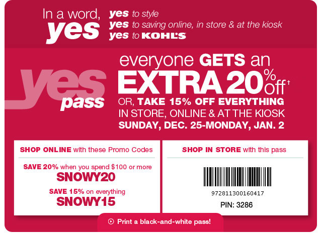 Kohls Printable Coupons 2012 December