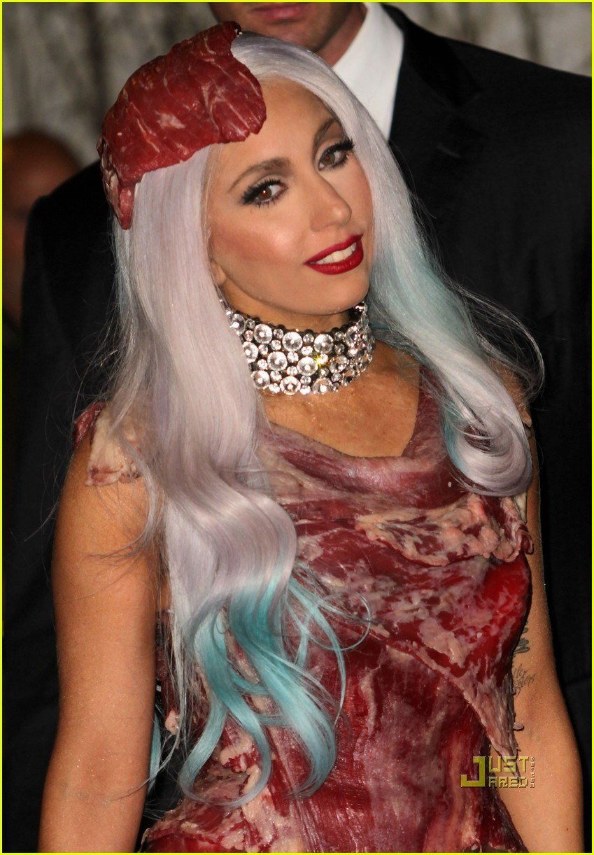 Lady Gaga Meat Dress Pictures