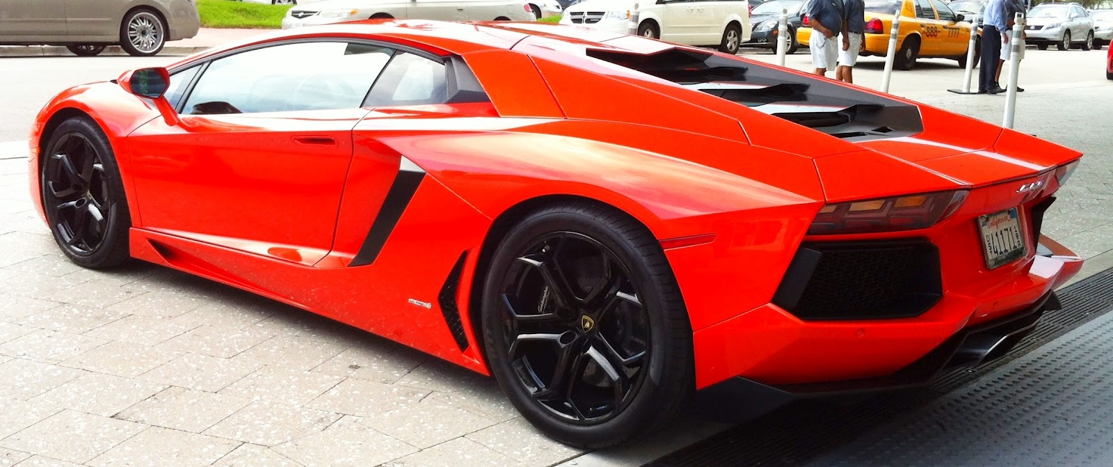 Lamborghini Aventador Black And Orange