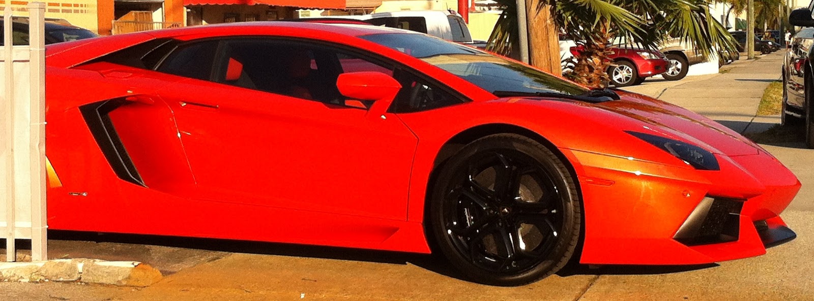 Lamborghini Aventador Black And Orange