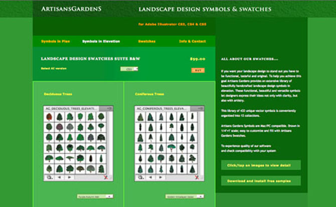 Landscape Design Symbols Adobe Illustrator