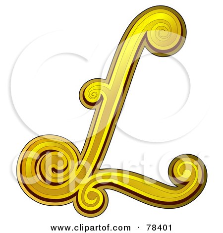 Letter A Gold