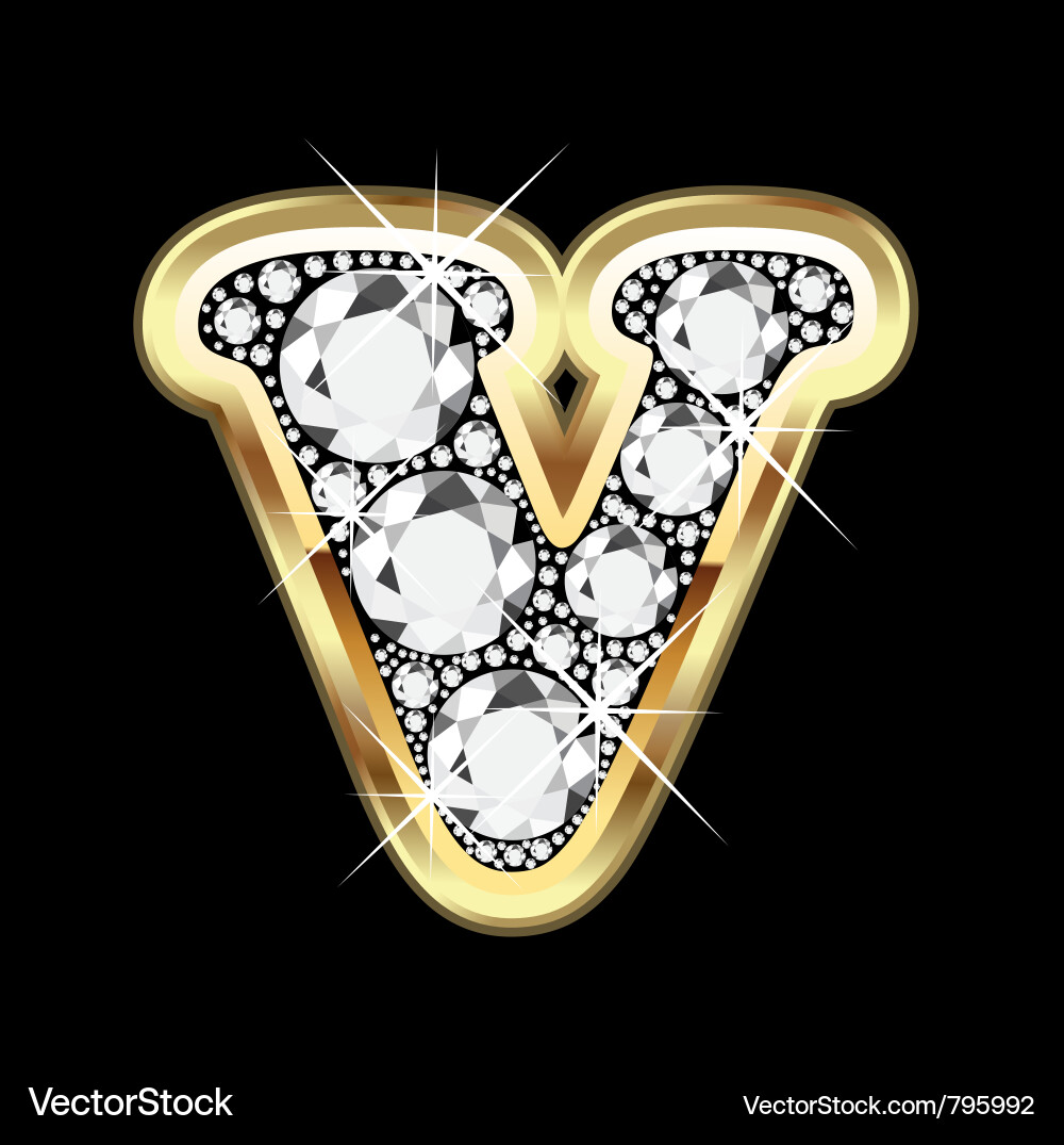 Letter A Gold And Diamond