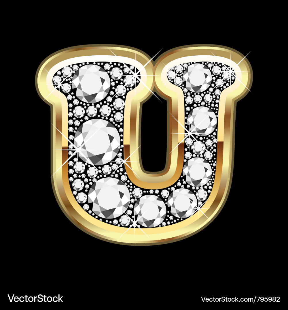 Letter A Gold And Diamond