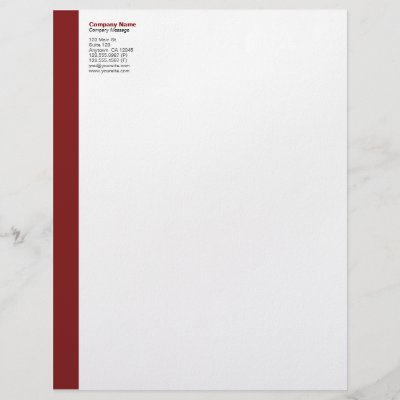 Letterhead Logo On Left Or Right