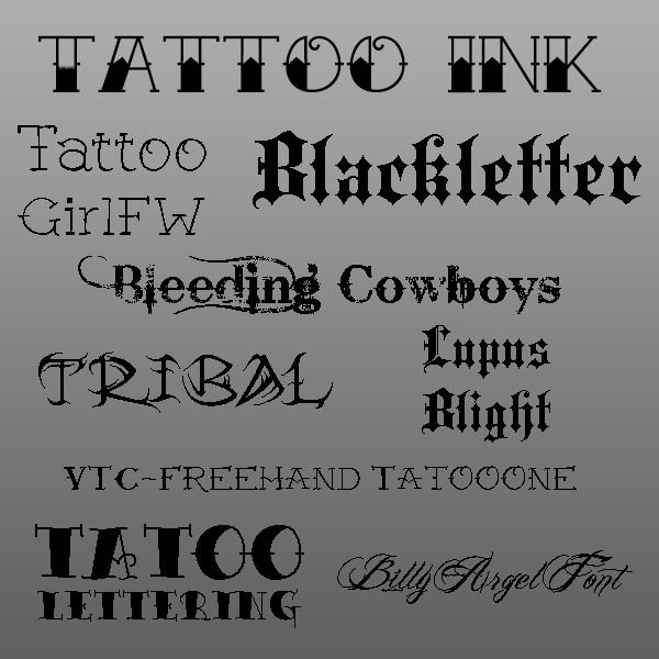 Lettering Fonts For Tattoos