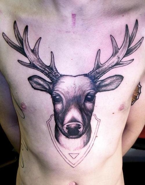 Lettering Tattoos On Chest For Men